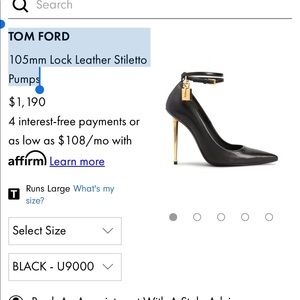 Tom Ford padlock Ankle-Wrap Leather Pump